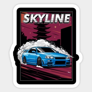 Nissan Skyline Drift Sticker